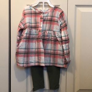 3T outfit light weight long sleeve top With pants